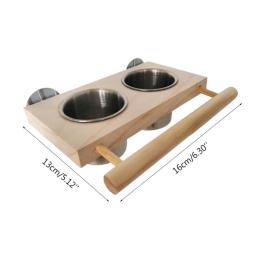 Copos de alimentação de pássaros suspensos para gaiola, Alimentador de papagaio, Tigela de comida e água com poleiro, fácil de instalar - Image 6
