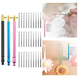 Portátil intercambiáveis Crochet ganchos, Metal Handle, bordado, 10 tamanhos - Image 5