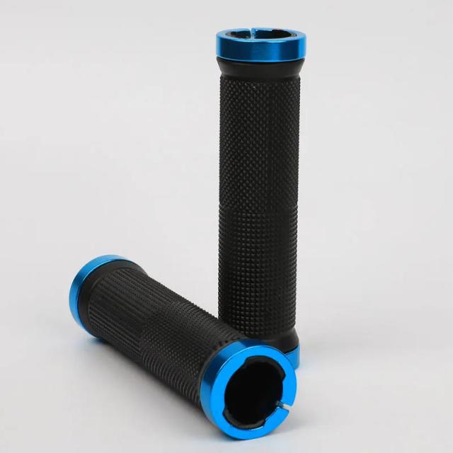 Punhos Antiderrapantes de Borracha para MTB com Fechadura de Liga Leve - Acessórios de Ciclismo em Par