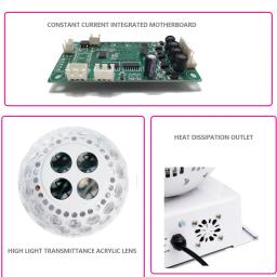 Bola mágica led portátil profissional ktv piscando efeito de iluminação de palco com controle remoto para luci led discoteca dmx - Image 2