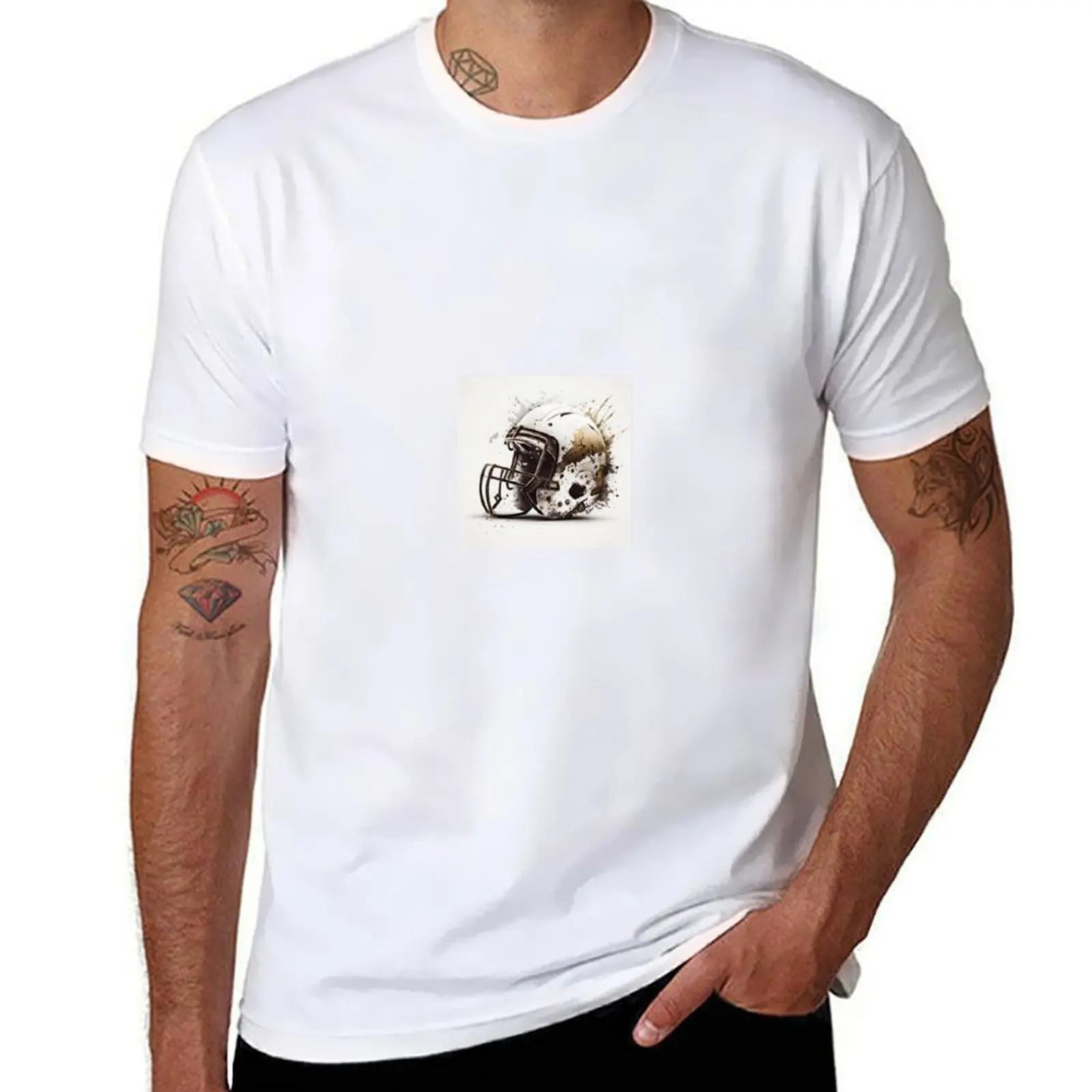 Camiseta Gráfica Blank Plain Masculina, Capacete De Futebol Americano - Image 1
