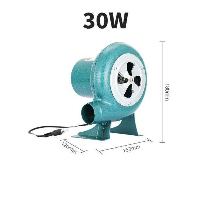 Ventilador Portátil AirTurbo DC12V: Ideal para Churrasco, Piquenique e Acampamento com Potência de 30 a 100W