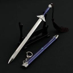 Xianjia-Brinquedo Modelo de Arma Antiga, Arma Artesanal, Brinquedo Artesanal, Periférico, Todo Metal, Sem Poeira, Espada com Bainha, Cinema e Televisão, 22cm - Image 4