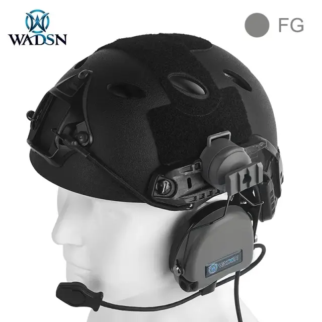 Headset Tático SORDIN WADSN com Microfone, Cancelamento de Ruído e Suporte Adaptativo para Caça e Tiro