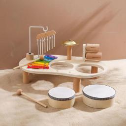 Xilofone Percussão de madeira Drum Set for Children, Motor, Jardim de infância, Crianças, Crianças, Idades 3, 4, 5, 6 Years Old, Holiday Gifts - Image 1