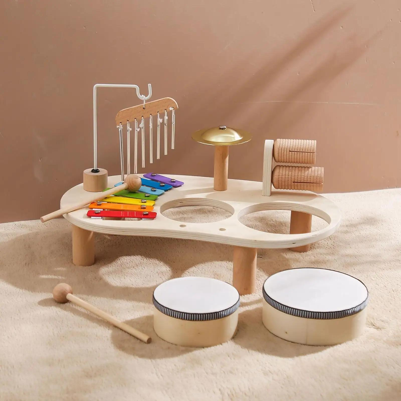 Xilofone Percussão de madeira Drum Set for Children, Motor, Jardim de infância, Crianças, Crianças, Idades 3, 4, 5, 6 Years Old, Holiday Gifts - Image 1