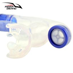 1 peça tubo de natação mergulho snorkel com bocal de silicone válvula de purga unidirecional - Image 2