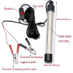 Luz subaquática impermeável LED, lâmpada submersível para barco de pesca noturna, iluminação exterior, alta potência, 20W, 30W, 50W, 12V, 24V - Image 4