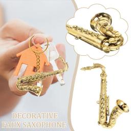 Miniatura Instrumento Musical Ornamentos, DIY Artesanato Acessórios, Pingentes Decorativos, Saxofone, I6l7 - Image 3