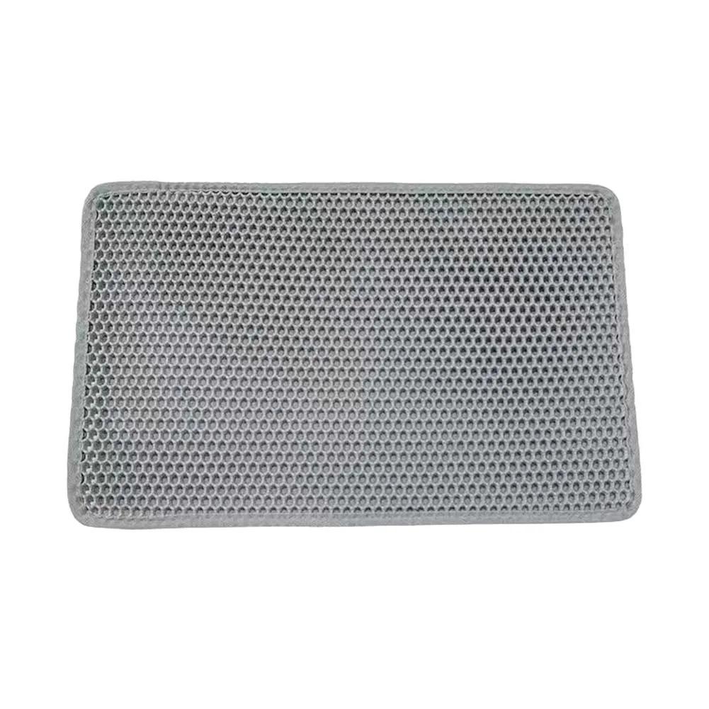 Dupla camada EVA Pet Litter Mat, Filtro de caixa Pet Litter, Cat Scratch Mat, Suprimentos cinza, 45x60cm - Image 1