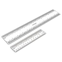 Régua de plástico de centralização zero 12 Polegada régua acrílica transparente ferramentas de escala de medição para não mais contagem marcas de carrapatos ferramentas de artesanato - Image 6