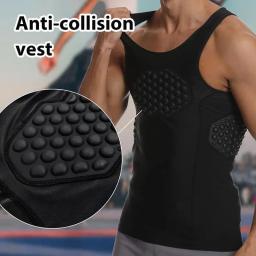 Colete protetor esportivo masculino, Proteção no peito, Colete goleiro, Engrenagem protetora de futebol, Terno de treinamento, Protetor de costela - Image 2