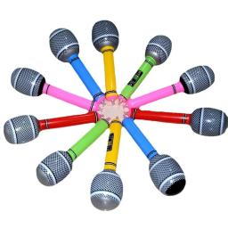 Brinquedos infláveis do instrumento musical para crianças, guitarra do PVC, suportes do partido do estágio, microfone de rádio, 1PC - Image 3