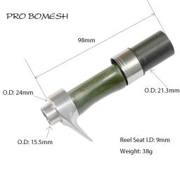 Pro bomesh 1 pçs 36g 38g carretel de madeira assento curto longo metal capa molinete molinete assento diy haste edifício acessório - Image 3