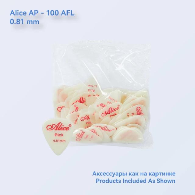 Conjunto de 100 Palhetas Luminosa Alice para Guitarra - Celulóide 0.46/0.71/0.81mm para Elétricas e Acústicas