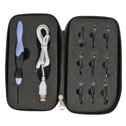 Agulhas de tricô Conjunto de ferramentas de costura DIY Weaving Sweater Tools, LED Light Up Crochet Hooks, USB 9 em 1 - Image 5