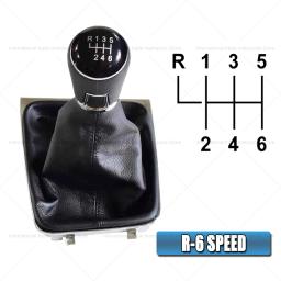 Couro engrenagem mudança botão capa caso, 5 velocidade, 6 velocidade, handebol, completo para Volkswagen VW Golf 7 MK7 2013-2017, polainas bota - Image 4