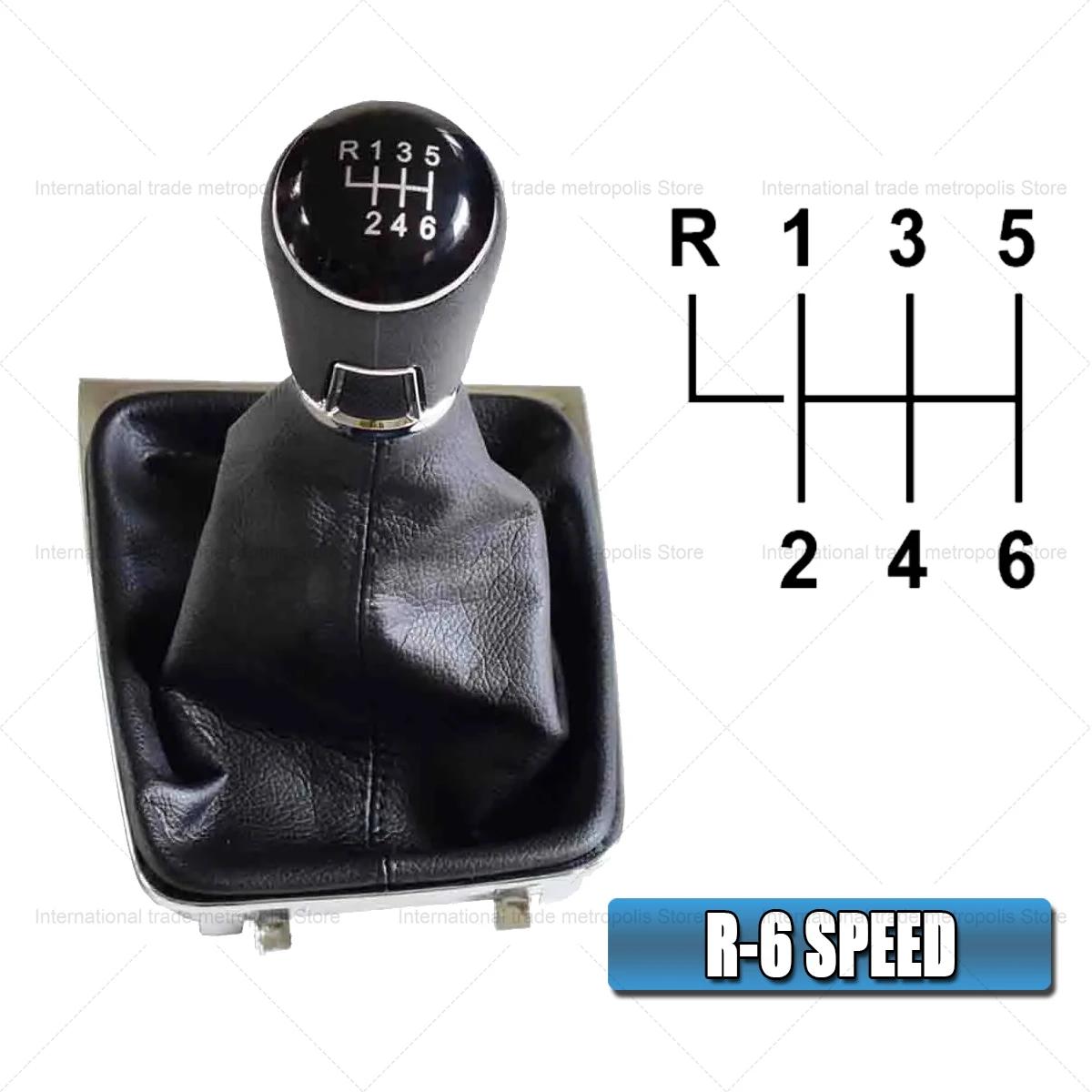 Couro engrenagem mudança botão capa caso, 5 velocidade, 6 velocidade, handebol, completo para Volkswagen VW Golf 7 MK7 2013-2017, polainas bota - Image 1