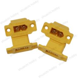 Conector macho montável com assento de fixação, conectores para Drone, acessórios modelo RC, série XT60, XT60BE-M, 10pcs - Image 2