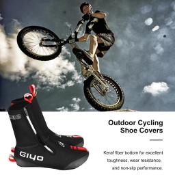 Impermeável ciclismo sapato capas, Windproof, forro de pelúcia, design anti-derrapante, estrada mountain bike - Image 4