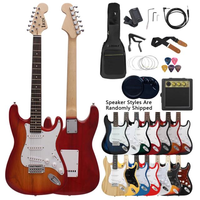 Guitarra Elétrica IRIN ST com Acessórios Inclusos: Saco, Speaker Tuner, Capo e Strap, 6 Cordas e 24 Trastes