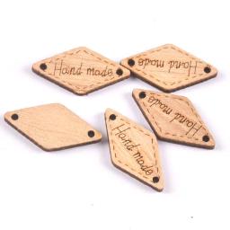 50Pcs Misto Rhombus/Oval/Retângulo Etiquetas De Madeira Inacabadas Pendurado Ornamentos Artesanato Tags de Madeira Suprimentos DIY Handwork Decoração C3361 - Image 6