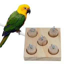 Brinquedos De Bloco De Pássaro De Madeira Natural, Brinquedo De Mastigação De Papagaio, Pet Training Puzzle, Suprimentos De Alívio Do Stress, Birdcage Acessórios - Image 6