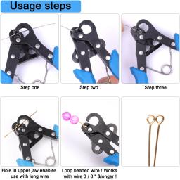 Kit de alicates de rolamento de fio para pinos de olho, faça você mesmo, 1.5mm 2.25mm 3mm, alicate de dobra de fio para fazer brincos, conjunto de alicates de anel de salto - Image 3