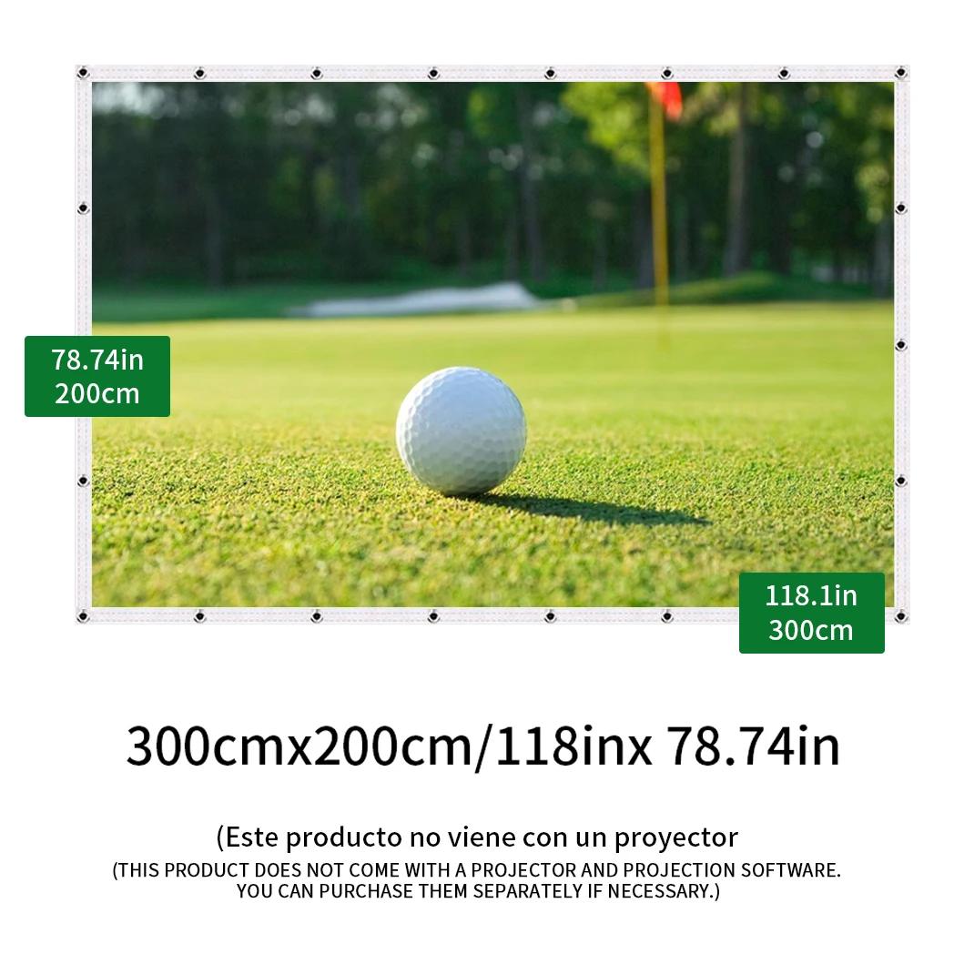 Tela de projeção de exibição de impacto do simulador de bola de golfe Caiton, material de pano branco interno, alvo de exercício de golfe - Image 1