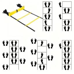 Escada De Agilidade Escada Com Alça De Nylon Ajustável, Escada De Salto, Velocidade, Fitness, Coordenação Do Corpo, Warm-Up, Ferramenta De Treinamento, Futebol, Futebol - Image 6