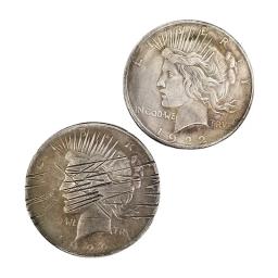 Moeda Comemorativa da Estátua da Liberdade nos Estados Unidos, Cópia de 1922, Metal gravado, Moeda artesanal, Gravado artesanato - Image 4
