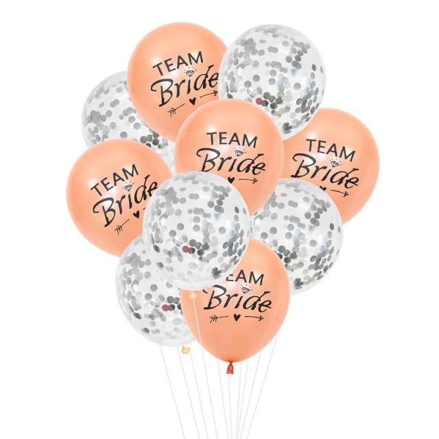 Conjunto de 10 Balões de Látex para Festa de Despedida de Solteira e Chá de Panela, Decorações Elegantes para Noiva e Casamento
