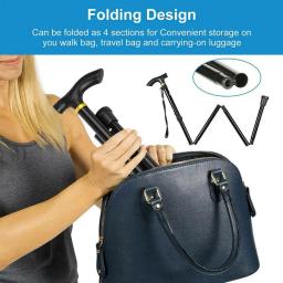 Ultraleve Folding Trekking Pole, Bastão portátil anti-choque, Escalada ao ar livre Caminhadas, Elder Walking Aid, Cana - Image 4