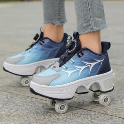 Patins infantis profissionais, patins artísticos para meninos e meninas, sapatos de rodas ao ar livre, linha dupla, 4 rodas, novo - Image 6