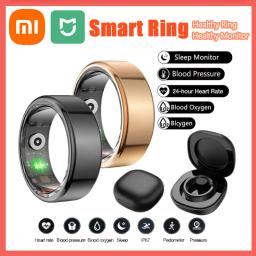 Xiaomi mijia r02 anel inteligente monitor de saúde freqüência cardíaca ip68 3atm à prova dip68 água multi modos esportivos rastreador de oxigênio no sangue para homens - Image 1
