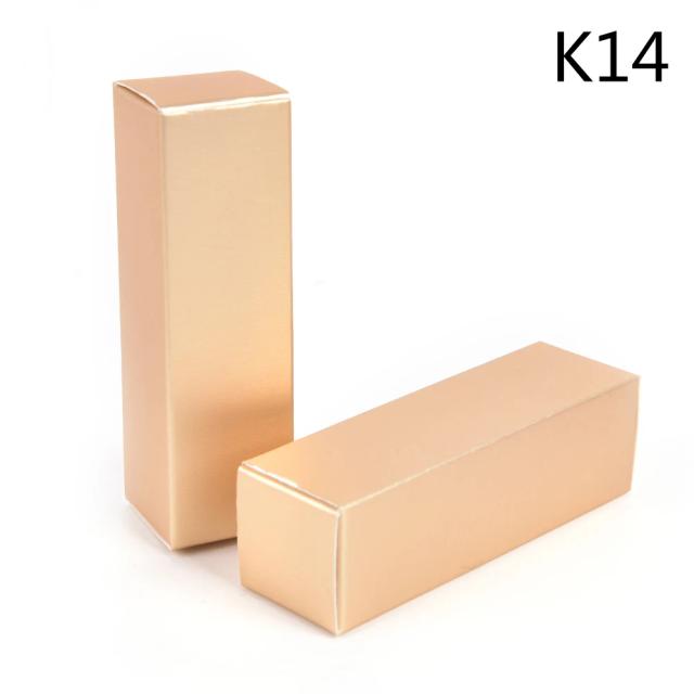 Caixa Colorida de Papel Kraft para Embalagem de Presentes DIY - Tubos para Batom e Bálsamo Labial 5g (25x25x88mm) - Pacote com 10 Unidades