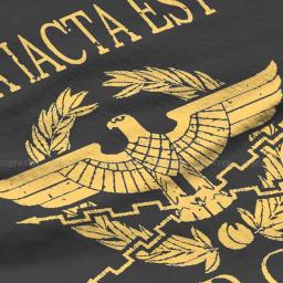 Alea iacta est gola redonda tshirt roma antigo poliéster original t camisa dos homens roupas novo design venda quente - Image 4