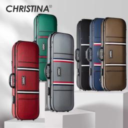 CHRISTINA Estojo de lona à prova d'água para violino, novo estilo, listras coloridas, tamanho 4/4, leve, multicolorido, disponível com bloqueio de código - Image 1