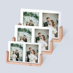 Molduras de madeira com base de madeira, Foto personalizada, Desktop Display, Noivado, Aniversário de casamento, Presentes personalizados, Casal - Image 6