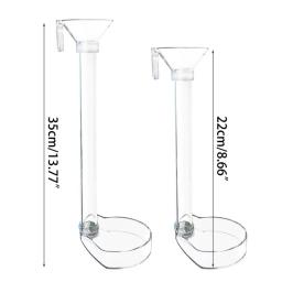 Tigela de prato de tubo de alimentação de aquário acrílico para peixes camarão caracóis suprimentos de alimentação E7CB - Image 2