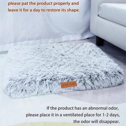 Impermeável memória espuma Pet Bed, Dog Crate Mat, Removível lavável Faux Fur Cover, Ortopédico, Anti-Slip Bottom - Image 4