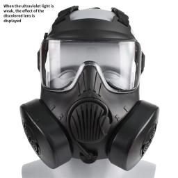 Zlangsports Máscara facial de airsoft tática de paintball com mudança de cor e ventiladores duplos Máscaras de proteção CS Cosplay - Image 5