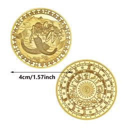 Colecionáveis Lucky Zodiac Lembrança Coin, Coleção Física Collectible, Metal Antique Home Decorações, 4cm - Image 2