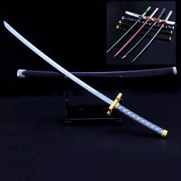 255mm katana espada modelo japonês anime cosplay metal adereços liga anime batalha arma coleção presente das crianças decoração para casa - Image 2