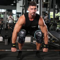 Joelheiras de Compressão Profissional, Neoprene, Squat, Halterofilismo, Deadlift, Treinamento, Crossfit, Elástico, Exercício, 1 Par - Image 3