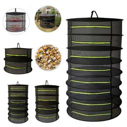Rede de secagem para ervas e peixes, Cesta suspensa, Cremalheira seca dobrável, Saco secador de vegetais, Flores Plantas Organizador, 2, 4, 6, 8 camadas - Image 1