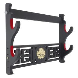 Suporte Espada Dragão Montagem De Parede De Veludo Suporte Katana Acolchoado Suporte Espada Samurai Display Rack 1/2/3/4 Camada - Image 3