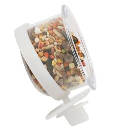 alimentação pássaros transparentes, parafuso alimentadores para pássaros gaiola, alimentadores internos - Image 3