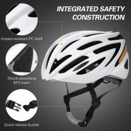 Capacete de bicicleta inteligente com luzes de sinalização, Capacete leve, Luz de advertência - Image 4