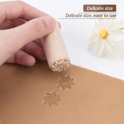 5pcs/7pcs Mão Esculpida Ferramentas De Cerâmica De Madeira Selos De Madeira Natural Para DIY Clay Pottery Printing Blocks Clay Tool - Image 2